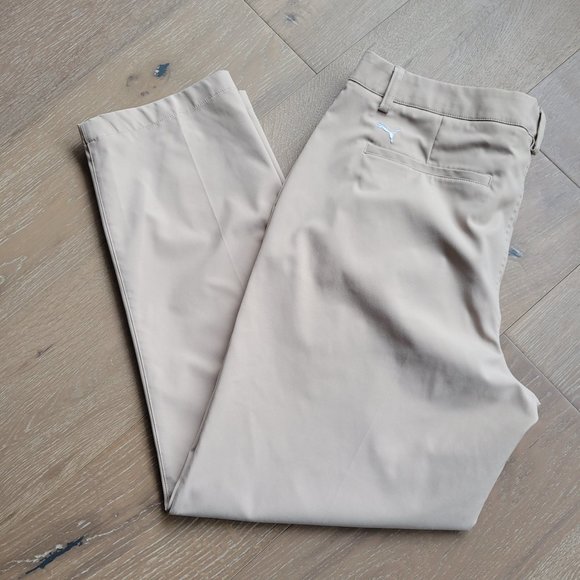 Puma Pants Euc Puma Khaki Golf Pants Lightweight Activewear Mens Sz